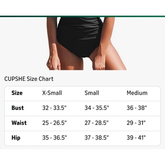 NEW! Women's Cupshe Ruffled V-Neck Lace Up One Piece Swimsuit Bathing Suit, M - Picture 3 of 9